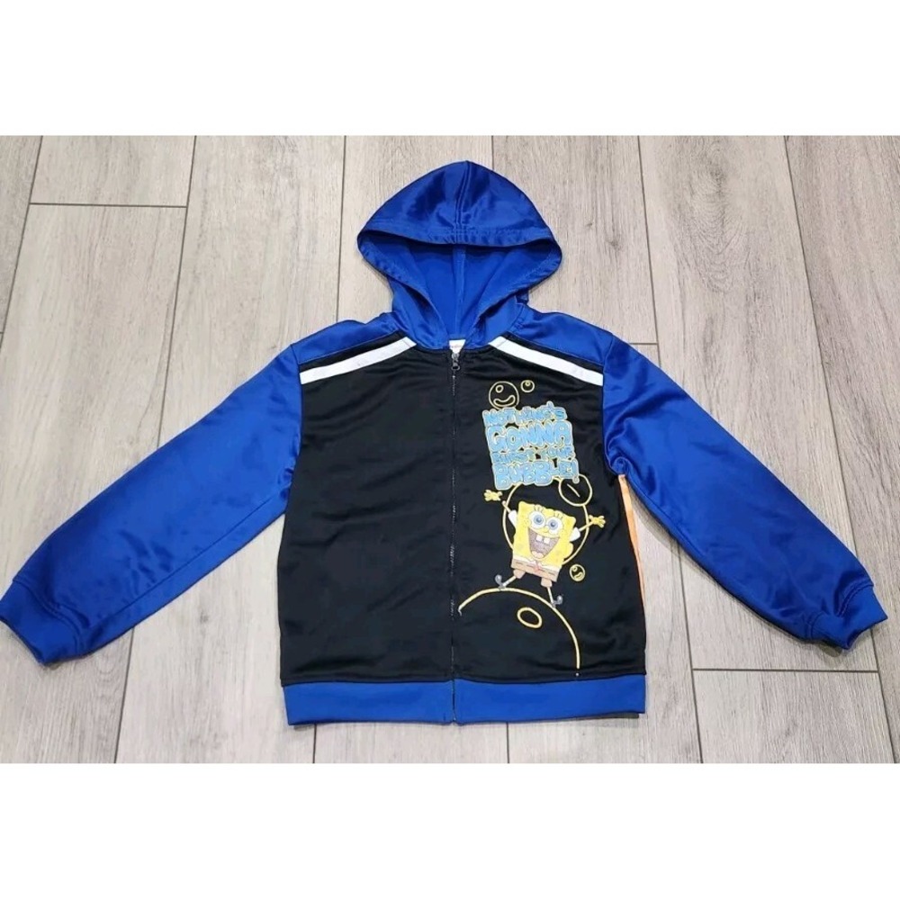 Nickelodeon SpongeBob SquarePants Kids Boys Girls Zip Up‎ Hoodie Jacket Size 5